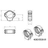 Base picatinny monobloco de 30mm anéis para luneta | com alavancas 