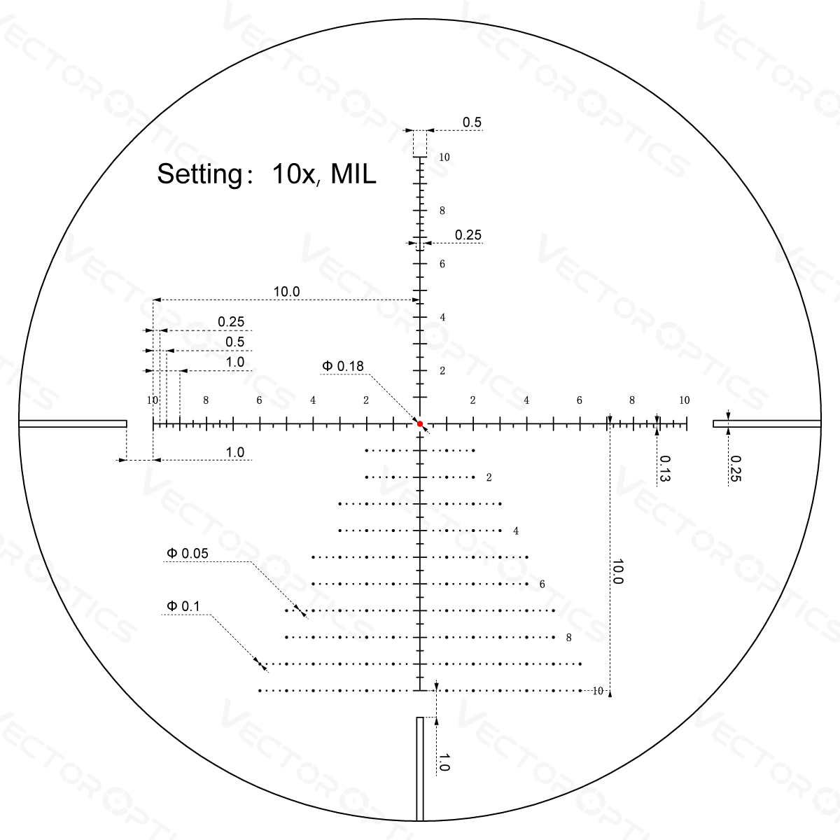 Vector Optics Veyron 4-16x44IR SFP compacto mira telescópica 